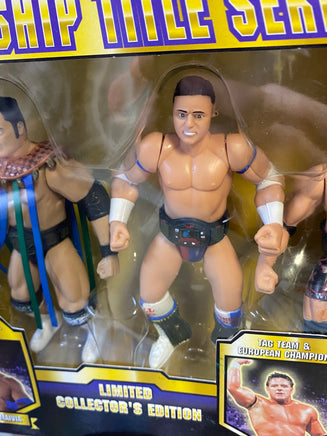 Championship Title Series: Undertaker Rock Owen Hart (Vintage WWF WWE, Jakks Pacific) SEALED - Bitz & Buttons