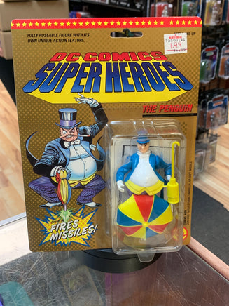 Penguin with Umbrella Missles (VIntage DC Superheroes, Toybiz) SEALED - Bitz & Buttons