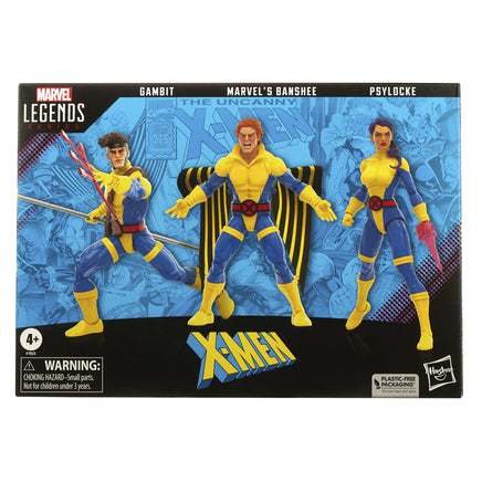 X-Men: Gambit Banshee Psylocke 3 pack (Marvel Legends, Hasbro) SEALED - Bitz & Buttons
