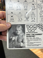 French Card Greg the Hammer 1341 (Vintage WWE WWF, Hasbro) Sealed