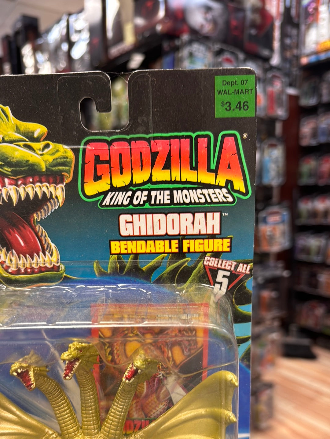 bendable monsters Ghidorah Bendable Figure (Vintage Godzilla, Trendmasters) SEALED| Bitz & Buttons