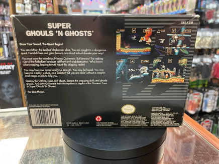 Super Ghouls N' Ghost with Box & Manual (SNES Super Nintendo, Vintage Video Games) LOOSE - Bitz & Buttons