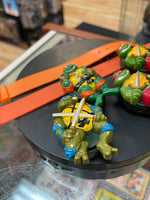Leonardo Raphael Donatello & Mikey Watch with Bands (Vintage TMNT Ninja Turtles, Playmates) - Bitz & Buttons