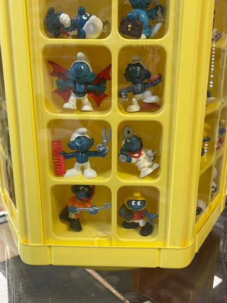 Smurf Collectors Center Display with 75+ Figures  (Vintage PEYO, Schleich) - Bitz & Buttons
