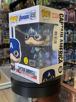 Captain America GITD #450 (Funko Pop, Marvel) EXCLUSIVE - Bitz & Buttons