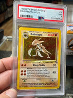 Kabutops Holo Fossil 9/62 (Pokemon, Wizard) **PSA 7**