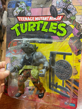 Hard Head Rocksteady -10 Back-  (Vintage TMNT Ninja Turtles, Playmates) **SEALED** - Bitz & Buttons