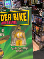Yellow Ranger with Thunder Bike (Vintage MMPR Power Rangers, Bandai)