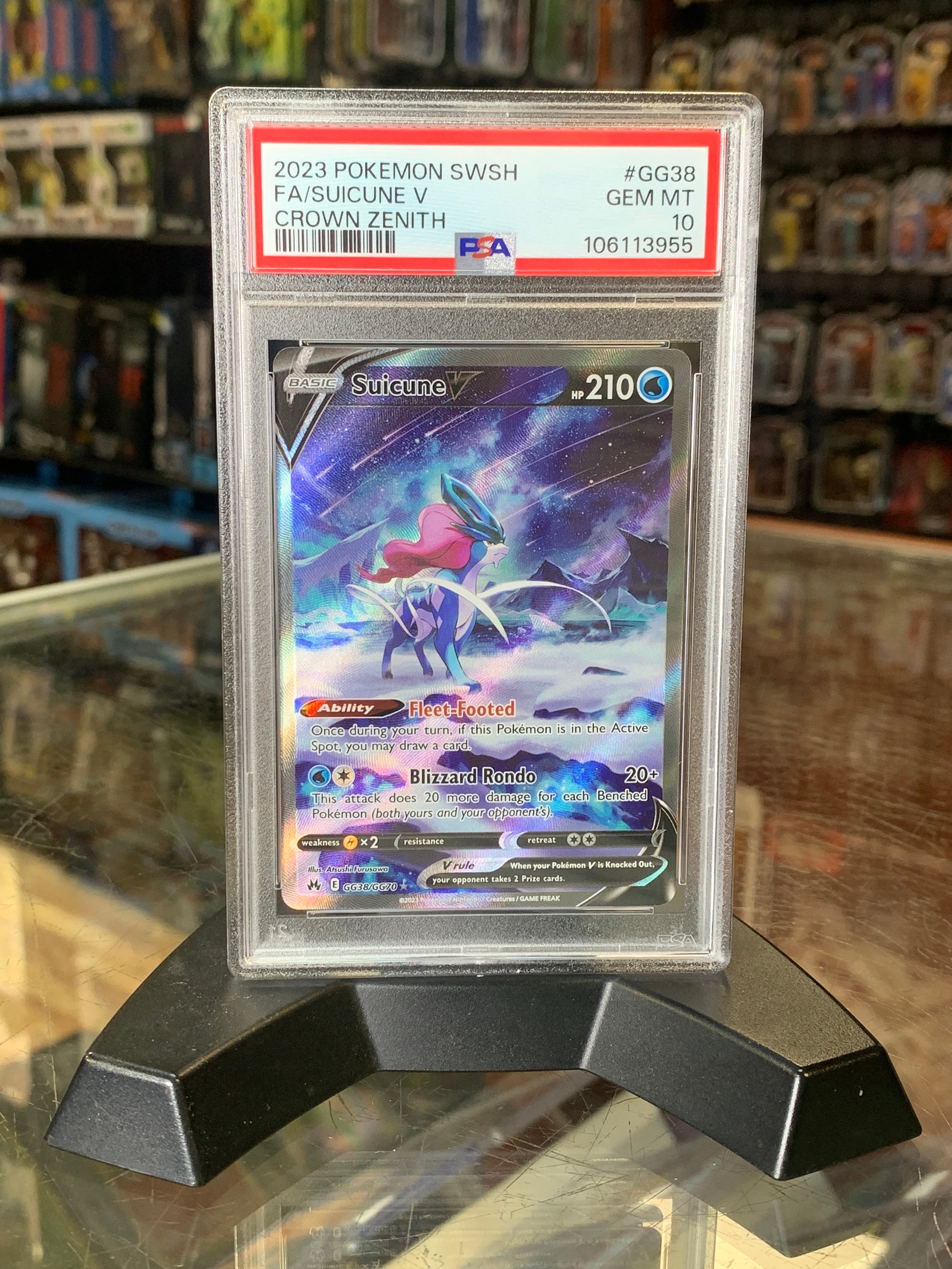 Suicune V GG38/GG70 (Pokemon, Crown Zenith) **PSA 10**| Bitz & Buttons Suicune V GG38/GG70 (Pokemon, Crown Zenith) **PSA 10**| Bitz & Buttons