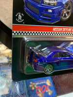 Nissan Skyline GT-R BNR34 Blue RLC (Hot Wheels Red Line Club, Mattel) SEALED