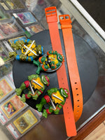 Leonardo Raphael Donatello & Mikey Watch with Bands (Vintage TMNT Ninja Turtles, Playmates) - Bitz & Buttons