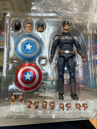 Captain America The Winter Soldier Stealth Suit No.202 (Medicom Mafex, The Infinity Saga) OPEN\COMPLETE - Bitz & Buttons