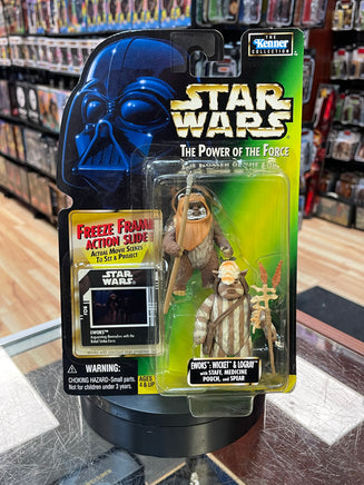 Wicket & Logray Ewoks (Vintage Star Wars, The Power of the Force) SEALED - Bitz & Buttons