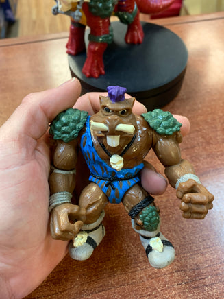 Cave Bebop w/ Bodacious Brontosaurus (Vintage TMNT Ninja Turtles, Playmates) **LOOSE** (Copy) - Bitz & Buttons