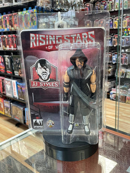 AJ Styles -Black-  (Rising Stars of Wrestling, Figures Toy Company) **SEALED** - Bitz & Buttons