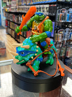 Cave Turtle Leo & Dingy Dino (Vintage TMNT Ninja Turtles, Playmates) COMPLETE - Bitz & Buttons