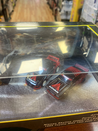 Aero Lift Porsche with Skyline 2000GTR (Hot Wheels Premium Real Rider, Mattel) SEALED - Bitz & Buttons