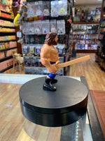 Hacksaw Jim Duggan with Wood 9057 (Vintage WWF WWE, Hasbro) - Bitz & Buttons