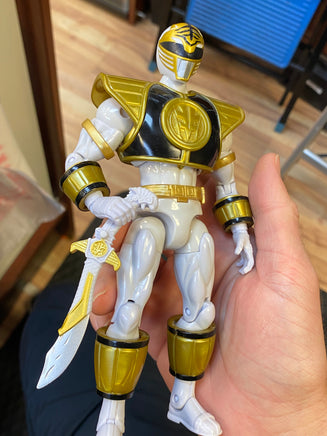 Super Megaforce Armored White Ranger (MMPR Power Rangers, Bandai) COMPLETE - Bitz & Buttons