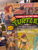 Ninja Newscaster April 0115  (Vintage TMNT Ninja Turtles, Playmates) Sealed