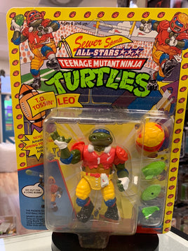 TD Tossin Leonardo 0141 (Vintage TMNT Ninja Turtles, Playmates) Sealed