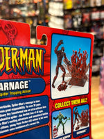 Spider Trapping Action Carnage (Vintage Amazing Spider-Man, Toybiz) Sealed