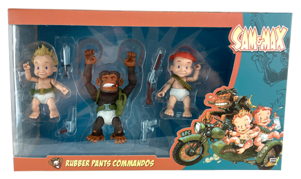 REDUCED!! Sam & Max  Action Figure Rubber Pants Commandos - Bitz & Buttons
