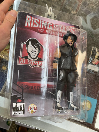 AJ Styles -Black-  (Rising Stars of Wrestling, Figures Toy Company) **SEALED** - Bitz & Buttons