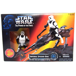 Speeder Bike with Scout Trooper  (Vintage Star Wars, Power of the Force) Sealed