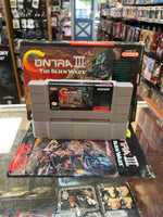 Contra III: Alien Wars with Box & Manual (SNES Super Nintendo, Vintage Video Games) LOOSE (Copy) - Bitz & Buttons