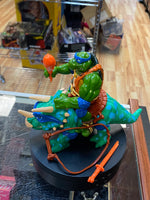 Cave Turtle Leo & Dingy Dino (Vintage TMNT Ninja Turtles, Playmates) COMPLETE - Bitz & Buttons