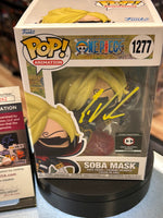 Soba Mask Signed BY Eric Vale (Funko Pop, One Piece) JSA Authenticated*