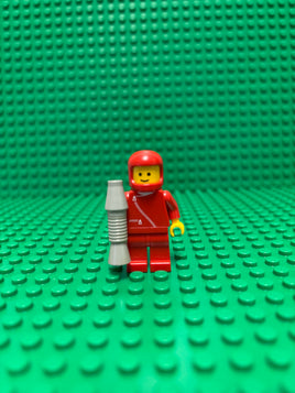 Red Classic Astronaut 002 (Lego Minifig, Vintage)