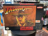 Indiana Jones Greatest Adventures with Box & Manual (SNES Super Nintendo, Vintage Video Games) LOOSE - Bitz & Buttons