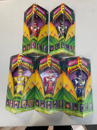 Mighty Morphin 8" Set of 5 (Vintage MMPR Power Rangers, Bandai) SEALED - Bitz & Buttons