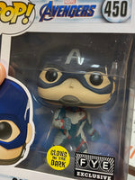 Captain America GITD #450 (Funko Pop, Marvel) EXCLUSIVE - Bitz & Buttons