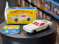White Ford Mustang 8 Diecast (Vintage Matchbox, Lesney) - Bitz & Buttons