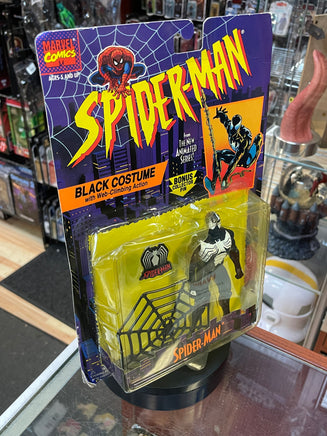 Black Costume Spider-Man (Vintage Marvel Superheroes, Toy Biz) SEALED - Bitz & Buttons