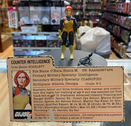 Scarlett Straight v1 with File Card (Vintage GiJoe, Hasbro) **COMPLETE** - Bitz & Buttons