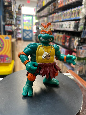 Mike & Silly Stegosaurus (Vintage TMNT Ninja Turtles, Playmates) **LOOSE** - Bitz & Buttons