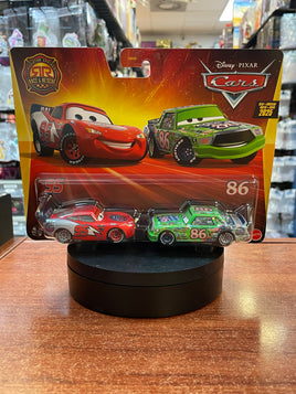 Race & Rescue Lightning Mcqueen & Chick Hicks (Pixar Cars, Mattel Diecast)