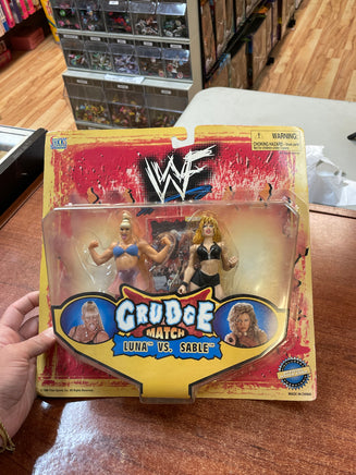 Luna & Sable Grudge Match (Vintage WWF Bone Crunchers, Jakks Pacific) SEALED - Bitz & Buttons