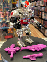 Robotic Rocksteady 6980  (Vintage TMNT Ninja Turtles, Playmates) Complete - Bitz & Buttons