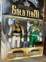 White & Green Ranger GOLD TEAM (Vintage MMPR Power Rangers, Bandai) **SEALED** - Bitz & Buttons