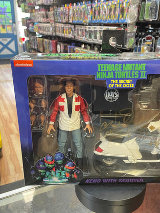 Keno W/ Scooter Signed by Ernie Reyes (NECA, TMNT Ninja Turtles) SEALED - Bitz & Buttons