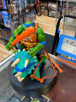 Cave Turtle Leo & Dingy Dino (Vintage TMNT Ninja Turtles, Playmates) COMPLETE - Bitz & Buttons