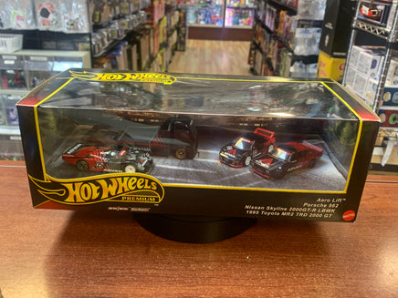 Aero Lift Porsche with Skyline 2000GTR (Hot Wheels Premium Real Rider, Mattel) SEALED - Bitz & Buttons