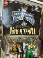 White & Green Ranger GOLD TEAM (Vintage MMPR Power Rangers, Bandai) **SEALED** - Bitz & Buttons