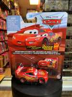 Lightning McQueen With Rusteze Sign (Pixar Cars, Mattel Diecast) - Bitz & Buttons