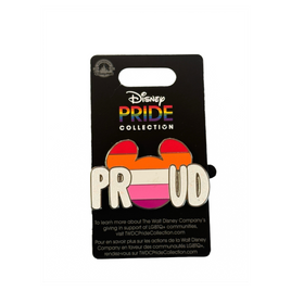 Mickey Ears Orange Red Pin (Disney Parks, Pride)